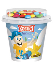 Jogurt Kost�ci Farbiaci Vanilka/�ok.filutky (lentilky) 109g 