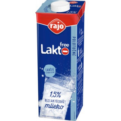 Mlieko trvanliv 1,5% 1L bezlakt. Rajo
