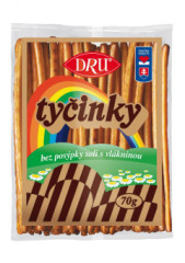 Tyinky bez posypu soli s vlkninou 70g DRU