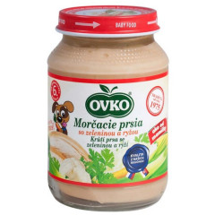 Detsk viva prkrm Moracie prsia so zeleninou a ryou 190g Novofruct