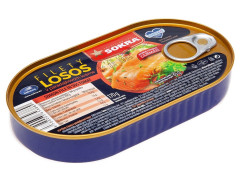 Ryby Filety z lososa v paradajkovej omke 170g Sokra