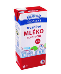 Mlieko trvanliv 3,5% 1L Madeta